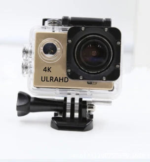 Robust 4K Ultra HD Waterproof Sport Camera with 12MP sensor, 170-degree wide-angle lens, and water-resistant design for filming up to 30 metres underwater