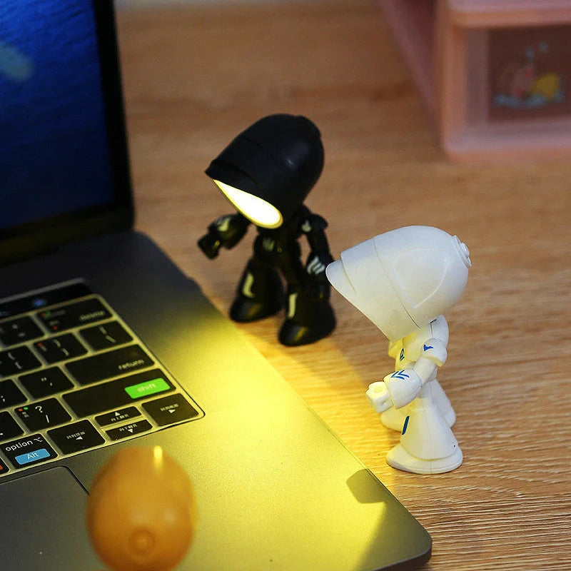 Mini LED Hero Robot Table Lamp with adjustable arms and 360° rotating head