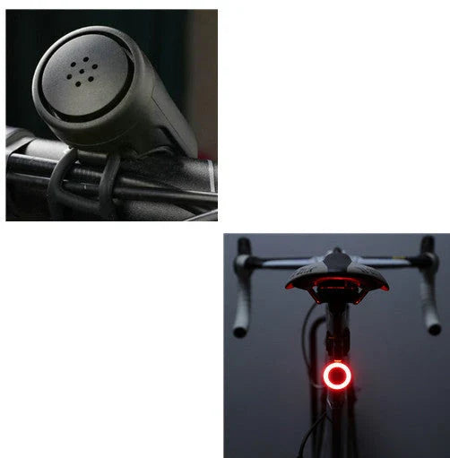 Rechargeable bicycle rear light with bright LED illumination for enhanced cycling safety and visibility