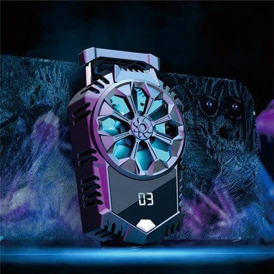 Powerful mobile phone cooling fan with dual cooling channels, ice porcelain, and aluminum alloy construction for seamless gaming performance