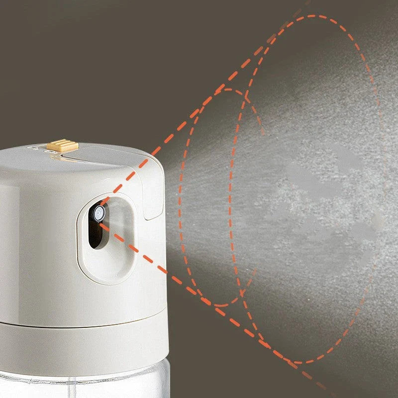 Versatile 2-in-1 Oil Sprayer Bottle with automatic opening, dual pouring and spraying modes, and easy cleaning design