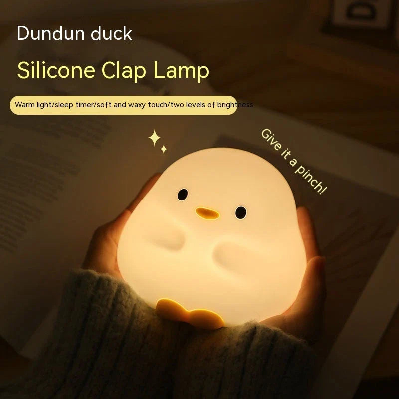 Cute duck-shaped LED night light with soft, adjustable glow for cozy bedtime