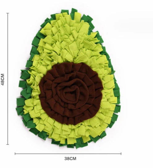 An interactive snuffle mat puzzle toy for dogs, designed to stimulate natural foraging behavior and relieve boredom