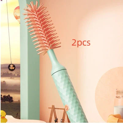Electric Silicone Bottle Brush with 360-degree rotation for cleaning baby bottles and pacifiers