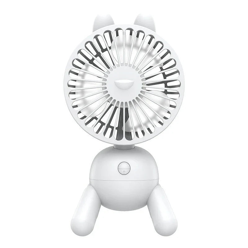 Compact USB-powered desk fan with automatic shaking head and adjustable wind speeds for customized cooling in any office or home setting