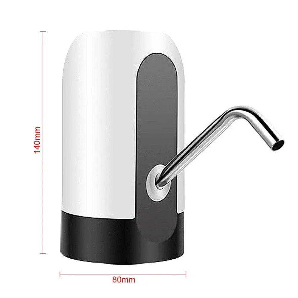Automatic electric water bottle pump with USB charging, smart switching, and durable construction