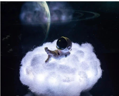 Enchanting Astronaut Cloud Night Light with mesmerising rainbow-like glow and adorable astronaut figurines
