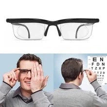 Adjustable Focus Sight Glasses with dial-controlled magnification for clear vision