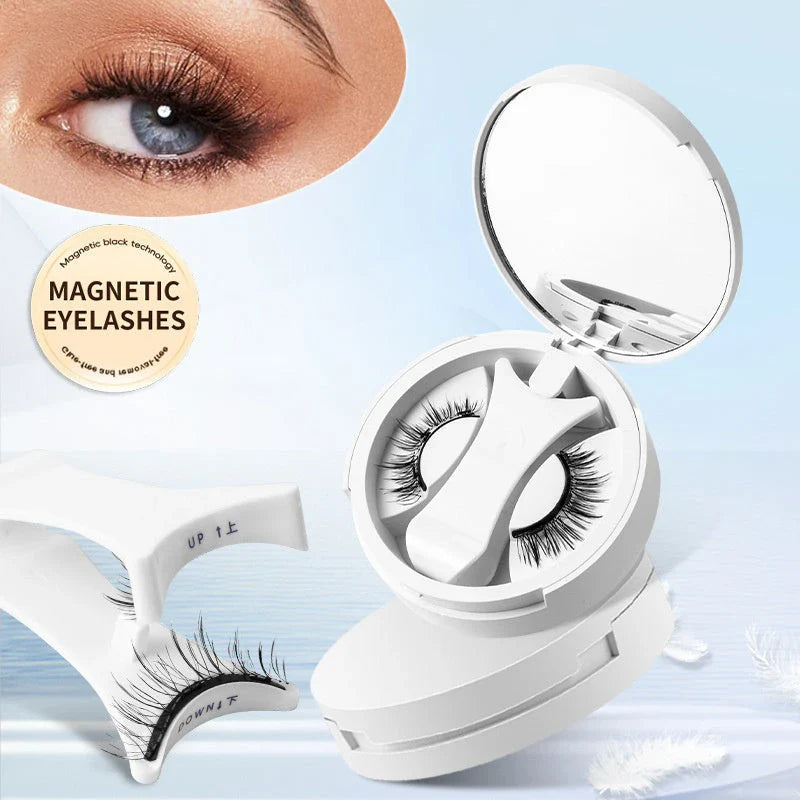 Magnetic false eyelashes with storage box, glue-free and natural-looking lash enhancement