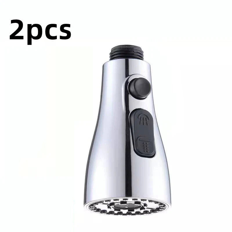 Universal pressurized faucet sprayer with 360-degree rotation and 3 cleaning modes for efficient kitchen cleaning
