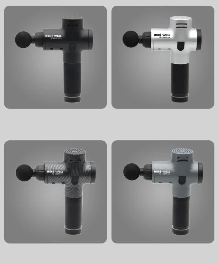 Premium deep tissue massage gun with interchangeable heads and whisper-quiet operation for relaxing muscle therapy