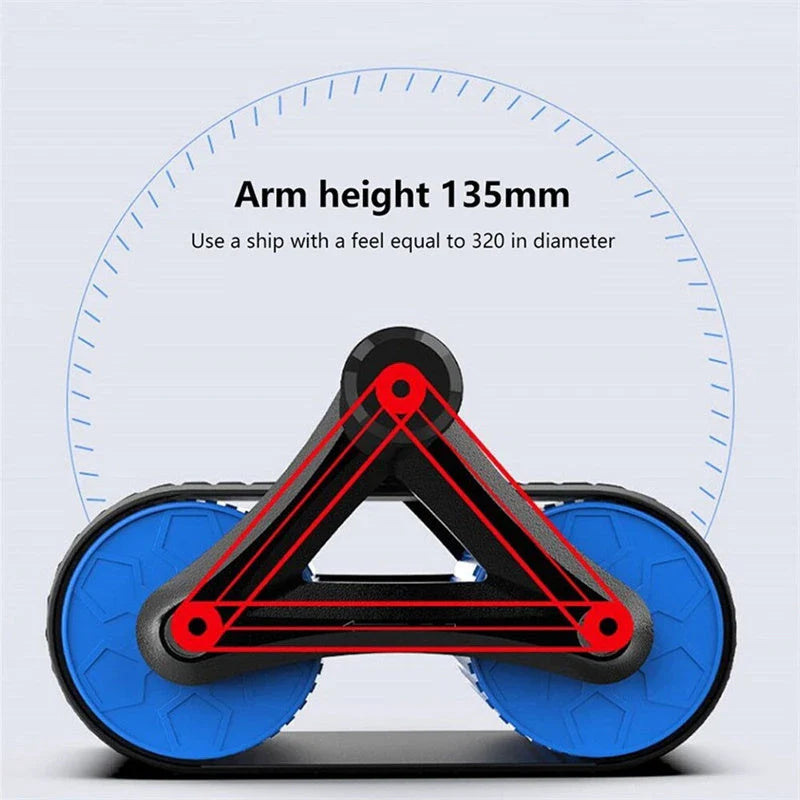 Premium Dual-Wheel Abdominal Roller for Intense Core and Arm Workouts - Durable Construction, Comfortable Grip, Suitable for All Fitness Levels
