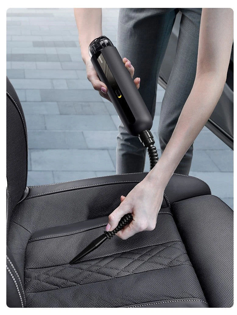 BASEUS Wireless Car Vacuum Cleaner with 5,000Pa Suction, Portable Design, and HEPA Filtration for Spotless Car Interior