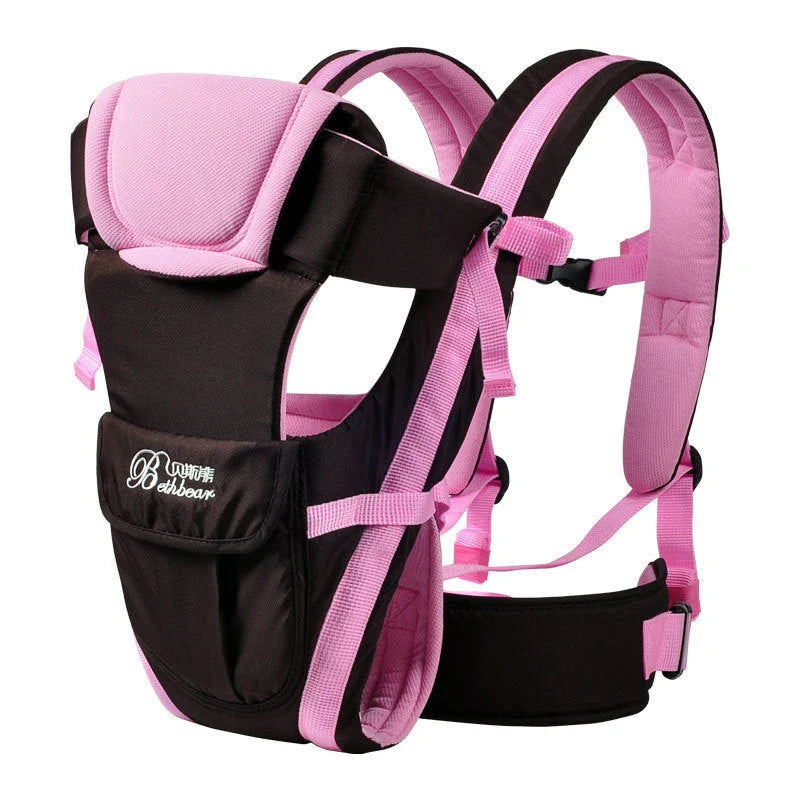 A comfortable double-shoulder baby carrier for British mums and their little ones, featuring adjustable straps and supportive design.