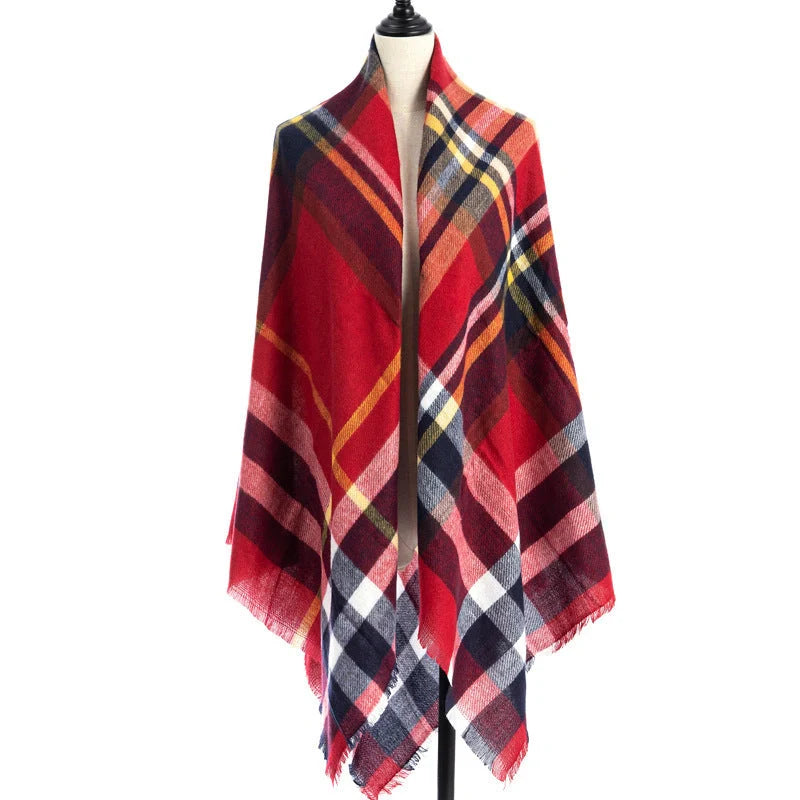 Luxury plus-sized double-sided cashmere-like scarf shawl in various colors