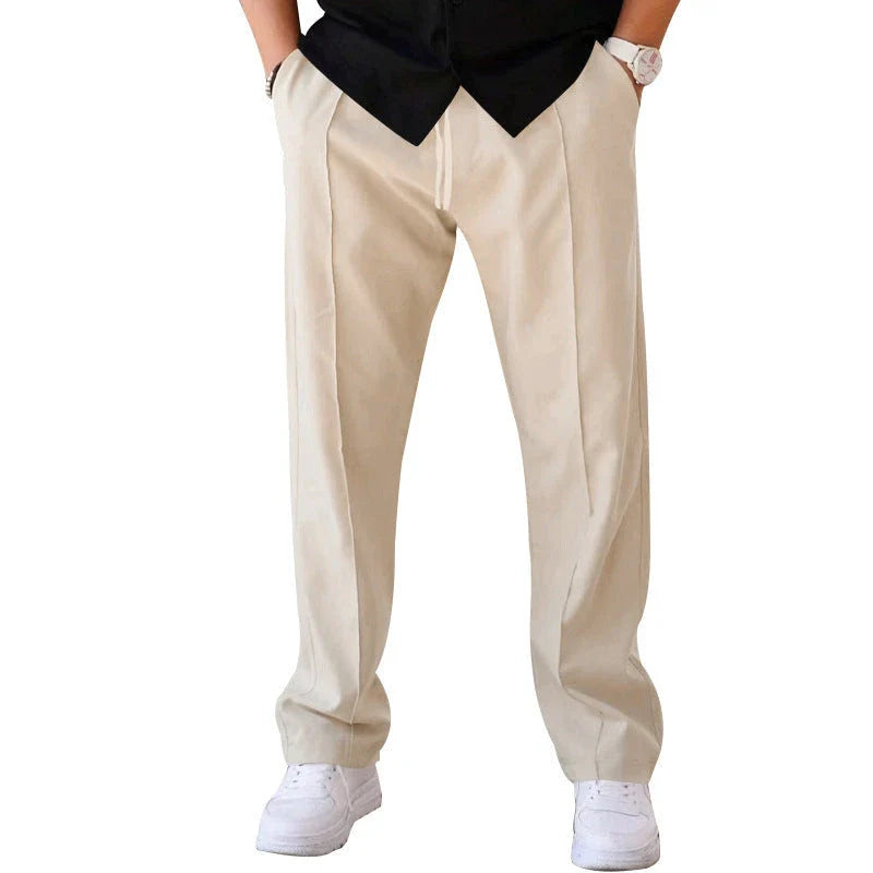 Comfortable drawstring waist casual pants for men in various colors and sizes