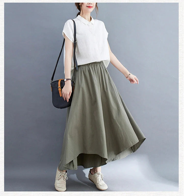 Stylish ladies' loose cropped trousers in various colours, including black, light green, blue, and apricot