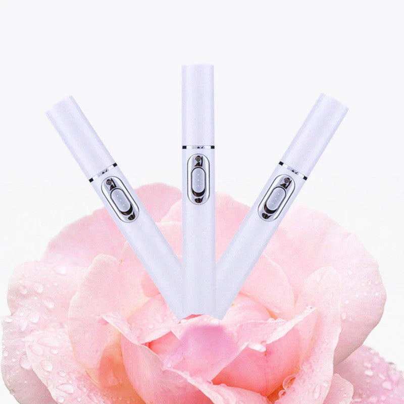 Portable Skin Reviving Laser Pen with Blue Light Therapy and Massage for Acne, Wrinkles, and Dark Circles