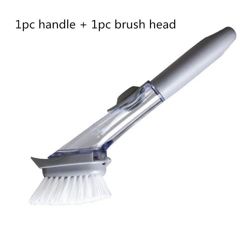 2-in-1 Cleaning Brush with Removable Head for Efficient Kitchen Cleaning