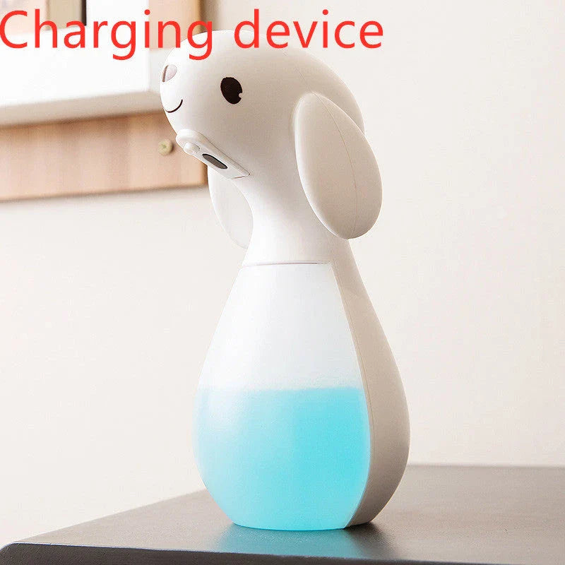 Touchless cartoon-style soap dispenser with automatic frothing and hands-free operation