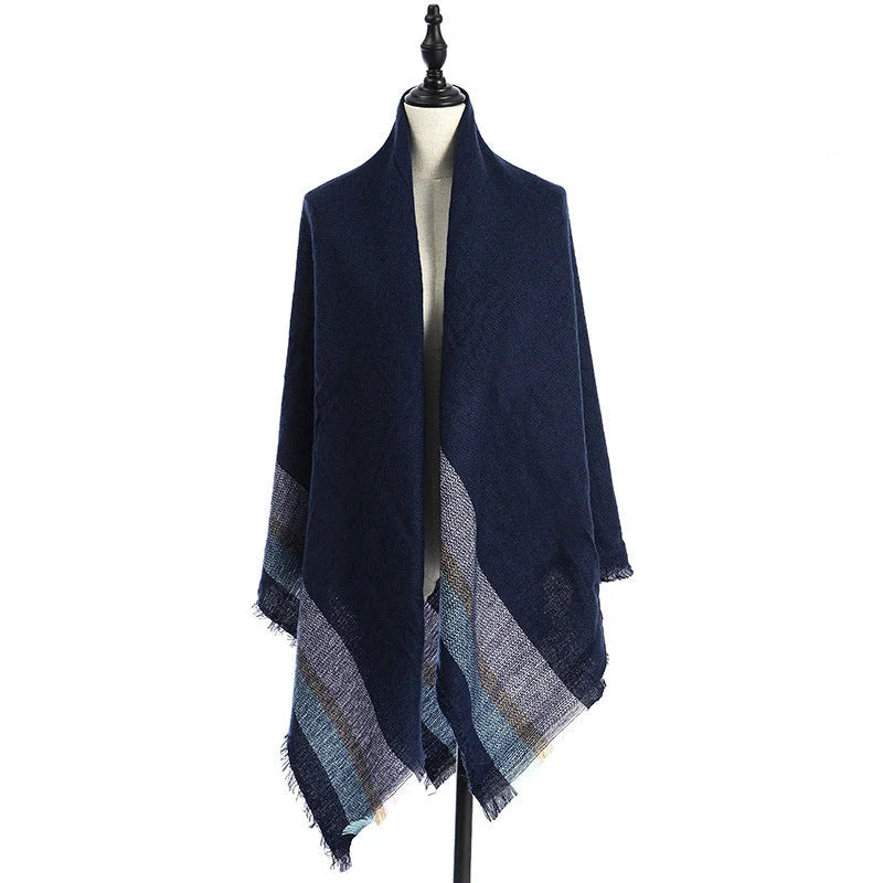 Luxury plus-sized double-sided cashmere-like scarf shawl in various colors