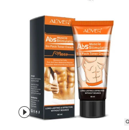 Premium fat-burning cream in portable container, designed to help achieve a sculpted, toned physique.