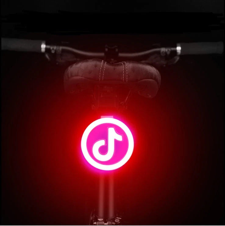 Rechargeable bicycle rear light with bright LED illumination for enhanced cycling safety and visibility