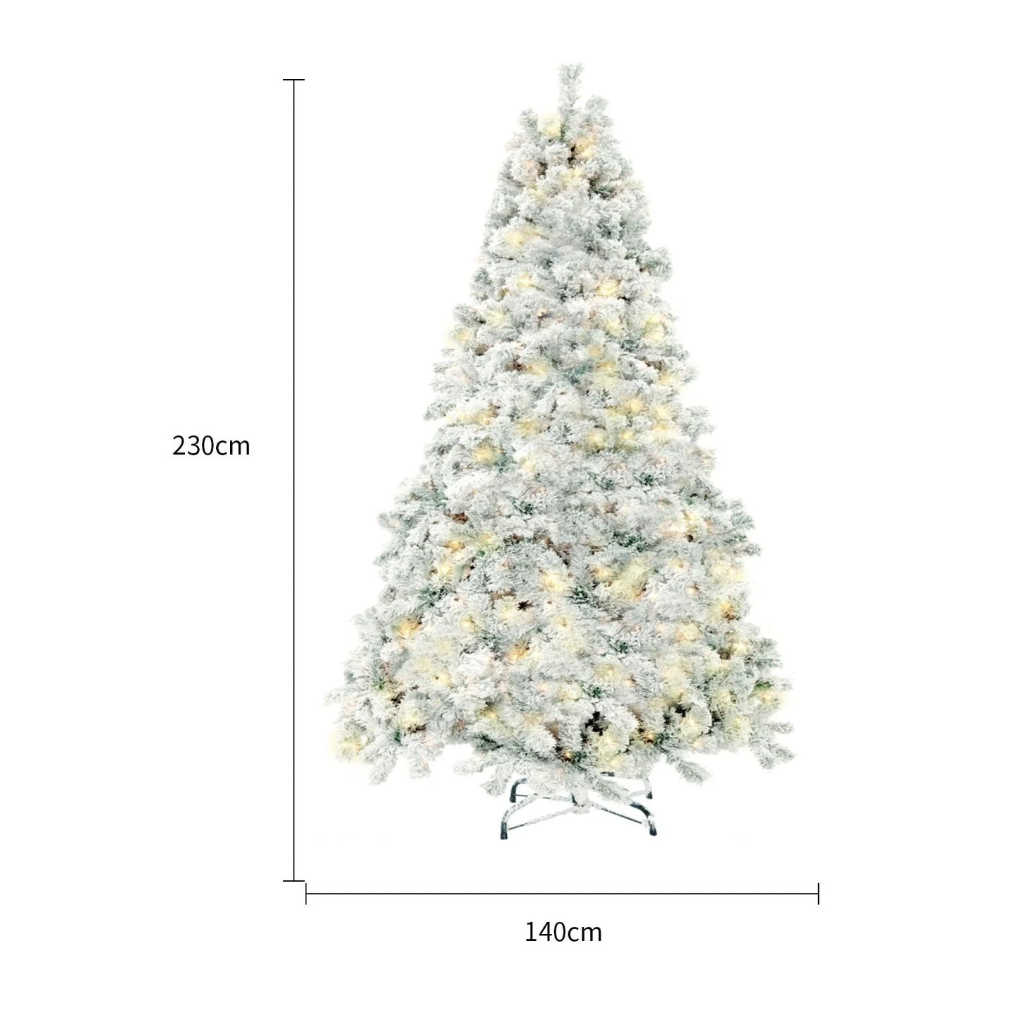 Premium artificial Christmas tree with realistic snow-like accents, providing a captivating winter wonderland effect for your holiday decor