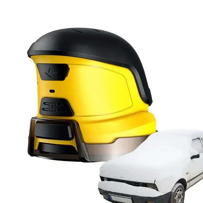 Cordless electric snow scraper with durable ABS construction and specialized plastic scraper head for effortless ice removal from car windshields and windows