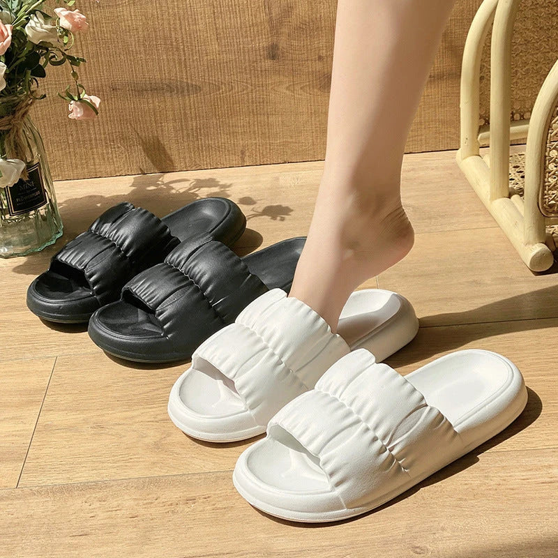 Plush Comfort Bathroom Slides in various vibrant colors, featuring soft EVA soles and water-resistant design