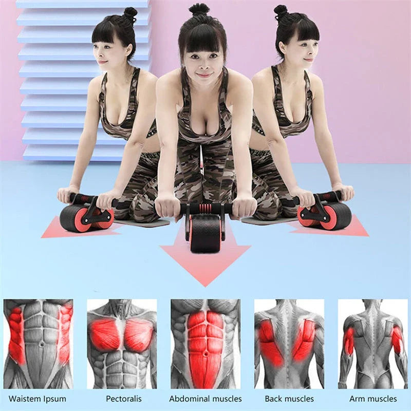 Premium Dual-Wheel Abdominal Roller for Intense Core and Arm Workouts - Durable Construction, Comfortable Grip, Suitable for All Fitness Levels