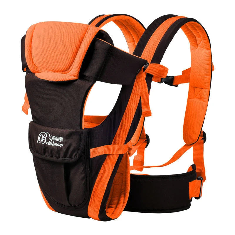 A comfortable double-shoulder baby carrier for British mums and their little ones, featuring adjustable straps and supportive design.