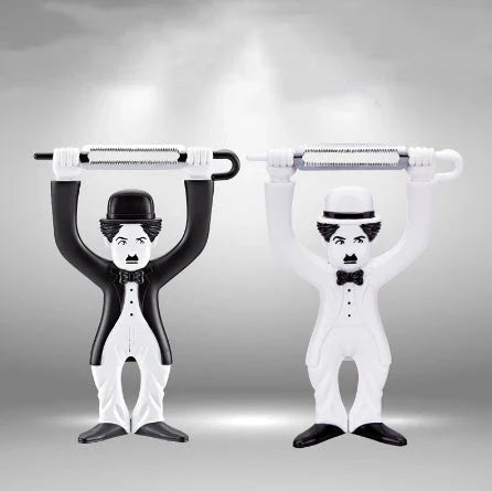 Stainless Steel Fruit and Vegetable Peeler with Playful Character Design - Ideal Kitchen Tool for Precise Peeling and Slicing