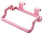 Versatile kitchen storage caddy that hangs discreetly behind cabinet doors, available in a variety of vibrant colours
