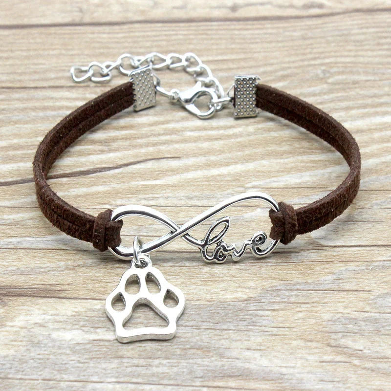 Stylish hand-woven infinity love pet bracelet in various colors for pet owners to express their affection