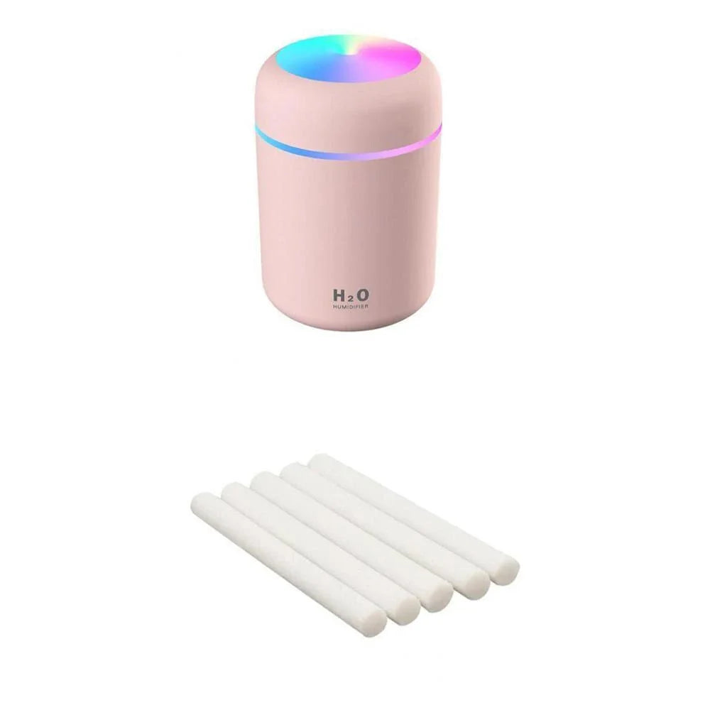 Mini USB Humidifier with Soothing Mist, Quiet Operation, and Automatic Shut-Off for Bedrooms