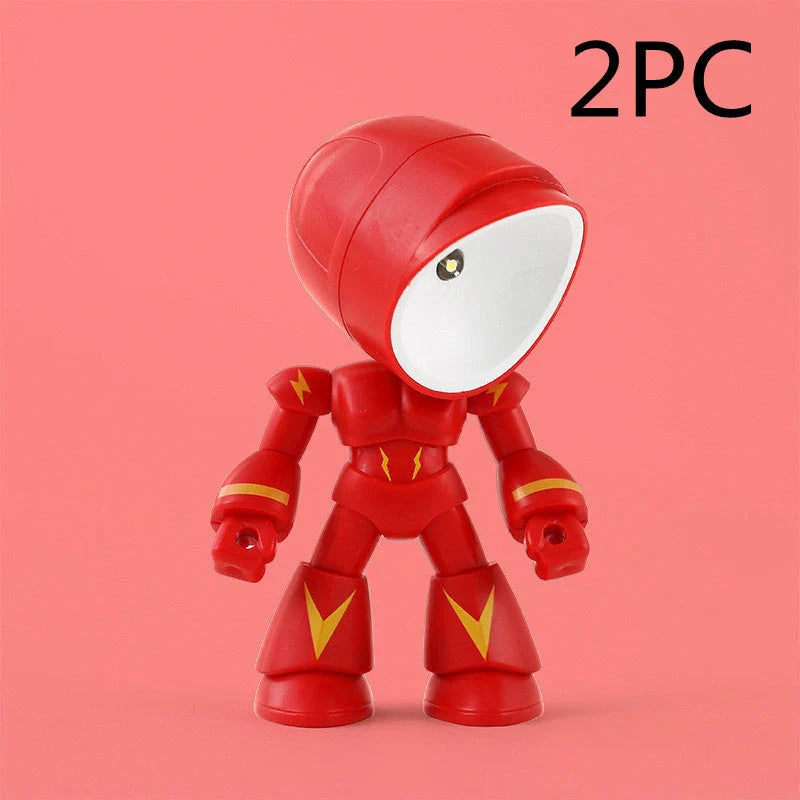 Mini LED Hero Robot Table Lamp with adjustable arms and 360° rotating head
