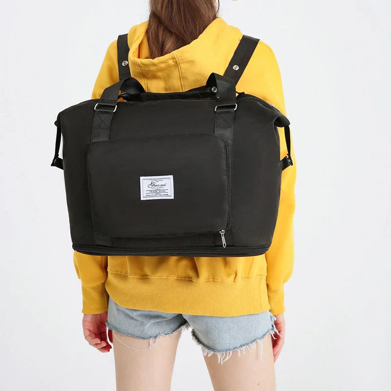 Folding travel bag for women in various colours, lightweight and durable Oxford cloth
