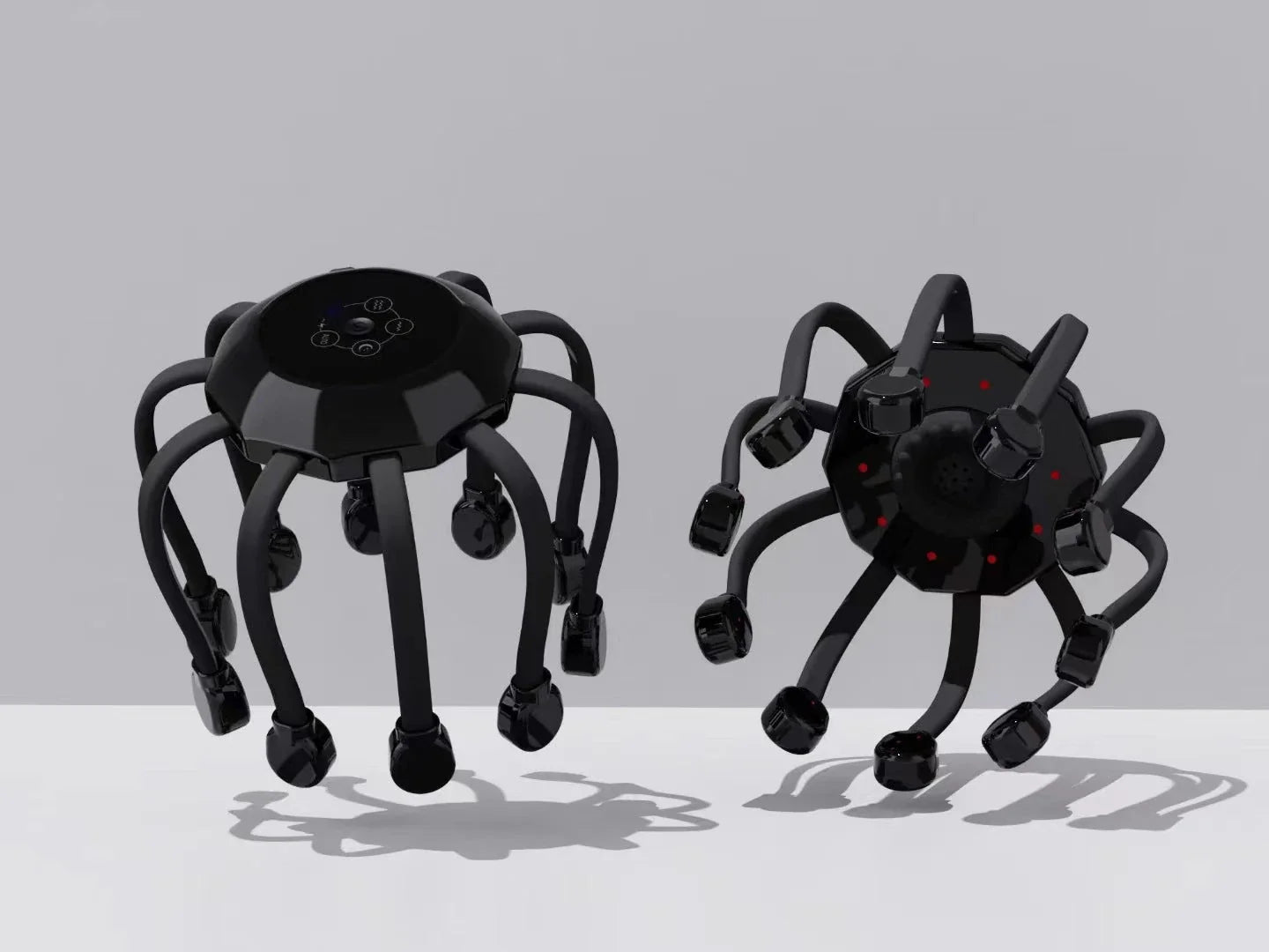 Relaxing octopus-shaped head massager with 14 independent massage heads and five customizable massage modes