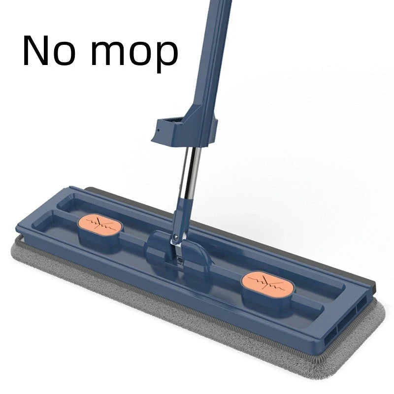 Premium 360° Rotating Flat Mop with Stainless Steel Handle and Self-Dewatering Scraper for Effortless Floor Cleaning