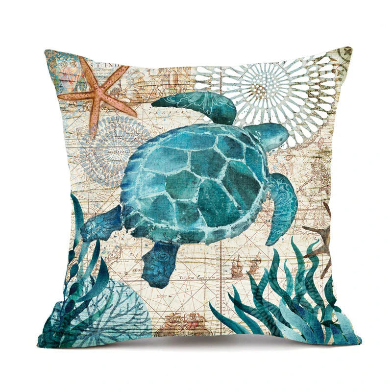 Stylish Sea Life Cushion Covers featuring vibrant marine-inspired designs to enhance British home decor