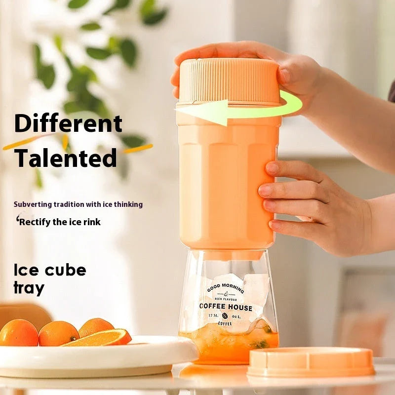 Twist ice cube tray with rotating release mechanism, perfect for freezers and refrigerators