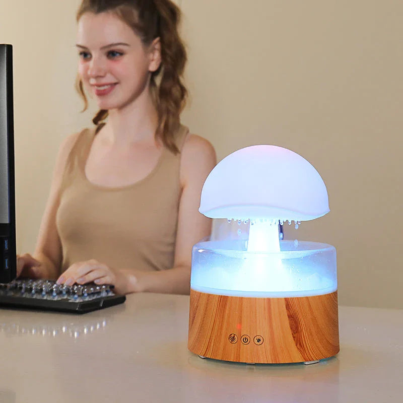 Cloud Rain Humidifier with Aromatherapy Diffuser - Relaxing Ambiance with Simulated Rainfall and Essential Oil Diffusion