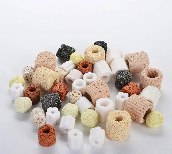 Premium ceramic stones in various colours and sizes, designed to elevate the aesthetics of aquariums and terrariums