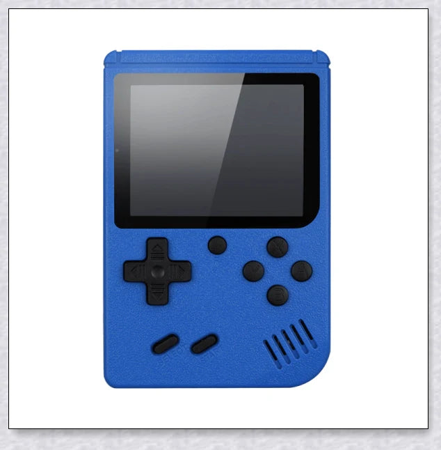 Mini New Retro Gaming Video Console with 400 classic games, vibrant 3-inch colour display, and rechargeable battery for portable gaming on the go.