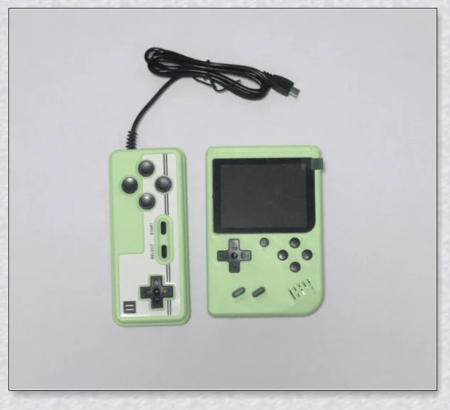 Mini New Retro Gaming Video Console with 400 classic games, vibrant 3-inch colour display, and rechargeable battery for portable gaming on the go.