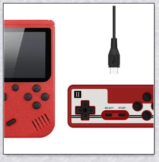 Mini New Retro Gaming Video Console with 400 classic games, vibrant 3-inch colour display, and rechargeable battery for portable gaming on the go.