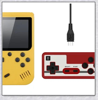 Mini New Retro Gaming Video Console with 400 classic games, vibrant 3-inch colour display, and rechargeable battery for portable gaming on the go.