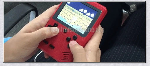 Mini New Retro Gaming Video Console with 400 classic games, vibrant 3-inch colour display, and rechargeable battery for portable gaming on the go.