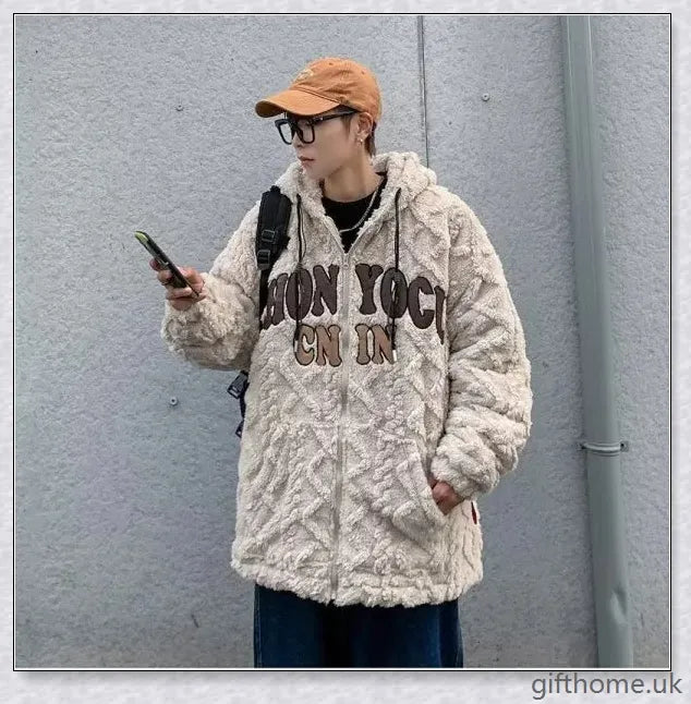 GiftHome UK American Retro Lamb Wool Padded Coat